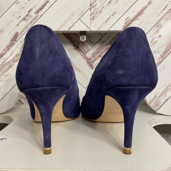 Zara Basic Blue Suede Pumps - Picture 3 of 5
